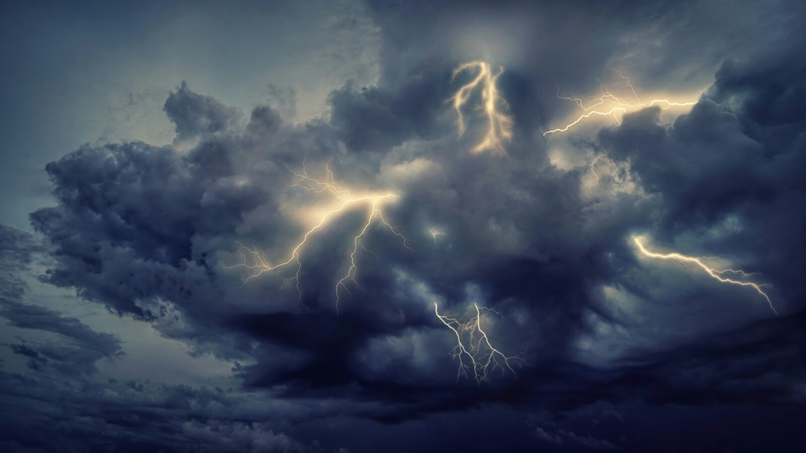 Storm clouds from below.